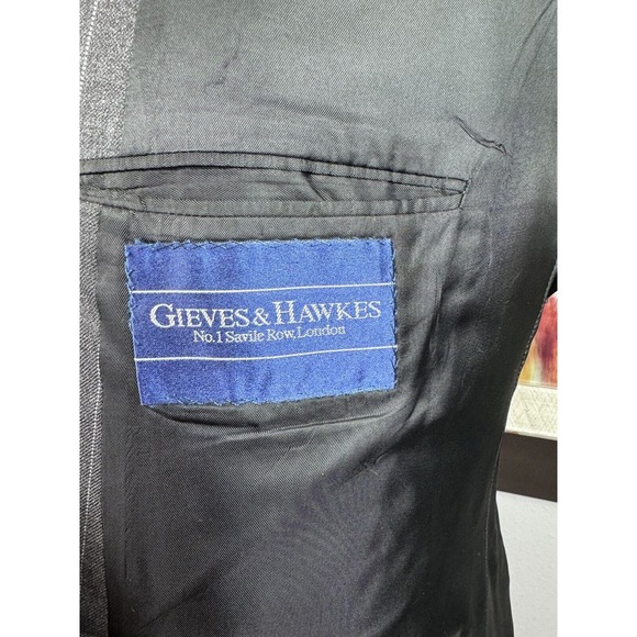 40R Mens Gieves & Hawkes Gray Pinstripe Suit - Pants 36/29 - Picture 13 of 16